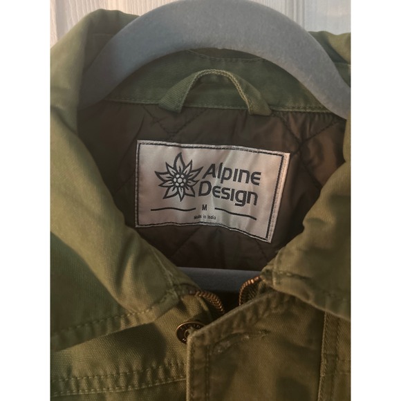 Alpine Design Womens Quilted Lined Chore Coat Jacket - Lush Olive - Picture 3 of 4